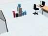 Office Furniture 1-87 HO Scale 3d printed 