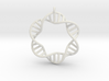 DNA Round Pendant 3d printed 
