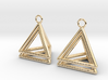 Pyramid triangle earrings type 4 3d printed 