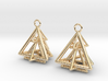 Pyramid triangle earrings type 15 3d printed 