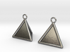 Pyramid triangle earrings type 16 3d printed 