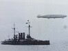 Zeppelin R-Type 1/1250th scale (FD) 3d printed L31 heading out past dreadnought Ostfriesland