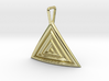 Triangular Ripple Pendant 3d printed 
