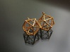 Icosahedron earrings 3d printed Icosahedron Earrings