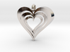 Interlocked Hearts Pendant 3d printed 