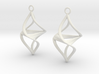 Twister earrings 3d printed 