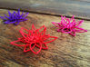 Lotus flower 3d printed 3 Flowers on a wooden table