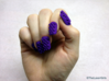 Cube Nails (Size 0)  3d printed Purple Strong and Flexible Polished