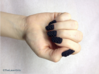 Cube Nails (Size 3) 3d printed Black Strong and Flexible 