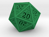 Hedron D20 (All 20's version) Solid 3d printed 
