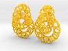 XOXO Linked Rings - a pair of earrings 3d printed 