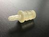 Hose barb connector 10mm to 4mm 3d printed In Transparent Acrylic (no longer available)