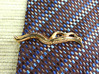 C. elegans Nematode Worm Tie Bar 3d printed Caenorhabditis tie bar in polished bronze