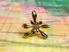 Arabidopsis Lapel Pin -Science Jewelry 3d printed Arabidopsis lapel pin in polished bronze