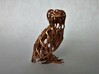 Barn Owl Pendant 3d printed Raw Bronze, back