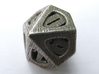 Thoroughly Modern d10 3d printed In Stainless Steel