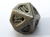 Thoroughly Modern d10 Decader 3d printed In Stainless Steel