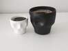 Skull Espresso Cup 3d printed Skull cup and mug: gloss white and black matte porcelain