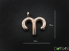 Aries Symbol Keychain 3d printed 