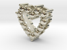 Pendentif Heart, small "diamonds" 3d printed 