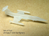 4x 1/350 scale F-104 Starfighter with Gear Down 3d printed 3/4 Top View