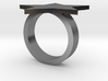 Silver Star Ring Size S  3d printed 