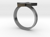 Silver Star Ring (Size S) 3d printed 