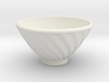 DRAW bowl - ceramic spiral ridged 3d printed 
