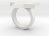 Chunky Star Ring Plastic (size M) 3d printed 