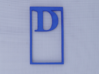 Bookmark Monogram. Initial / Letter  D  3d printed 