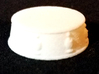 Chess Bishop Base - 1 inch 3d printed White Strong and Flexible - Photo on Black Fabric