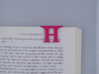 Bookmark Monogram. Initial / Letter H  3d printed 