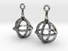 Sphere-Cage Earrings 3d printed 