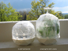 MGD-02 (6x): A Set with 6 Penta-parts 3d printed Flexible Mini Greenhouse-Dome with Pot (Sets short and long + sign). Own 3D-prints with PLA.