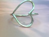Infinity Heart Ring  3d printed Heart Ring- Front View (Silver)