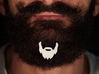 Beard icon with mustace for beard - front wearing 3d printed 