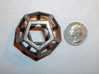 Dodecahedron 1.75" 3d printed Dodecahedron in Raw Stainless Steel