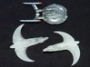 Orion Interceptor 1/3125 Attack Wing x2 3d printed Smooth Fine Detail Plastic, together wit an Attack Wing NX-01.