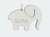 Elephant Pendant 3d printed Customize your pendant with your initials.
