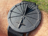 42.36N Sundial Wristwatch With Compass Rose 3d printed The 27.75N Model Printed In Polished Grey Steel