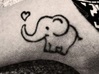 Elephant love tattoo 3d printed 