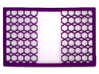 Tessellated Hexagon Wallet - 2 Cards 3d printed A photo of the wallet from above. Printed in purple strong and flexible plastic.