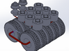 M1070 Wheels tires Winch 1/64 3d printed 