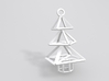 Modern Christmas Tree Earrings 3d printed Sample render