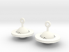 Saturn - Rotating Earrings (realistic scale) 3d printed 