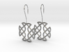 Celtic Square Cross earrings with earwire 3d printed 