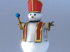 Snowman Priest 3d printed 