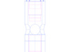 Dye Marker Bomb / Buoy  SAR3DP 3d printed cad diagram, cap closed