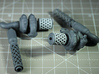 Sand Scorcher Twin Turbo Exhausts (pair) 3d printed Turbo Exhausts, with Air-filter Meshes and Air-filter Cap (other parts sold separately)