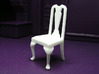 1:24 Queen Anne Chair 3d printed Printed in White, Strong & Flexible